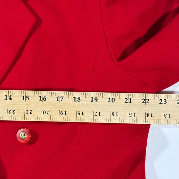 Vintage 90's Pendleton Classics Red Virgin Wool Blazer Jacket Women’s 16 - Picture 12 of 12